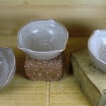 3 bols à dessert blancs - 3 white dessert bowls